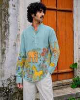 Aqua Jungle Kurta Shirt