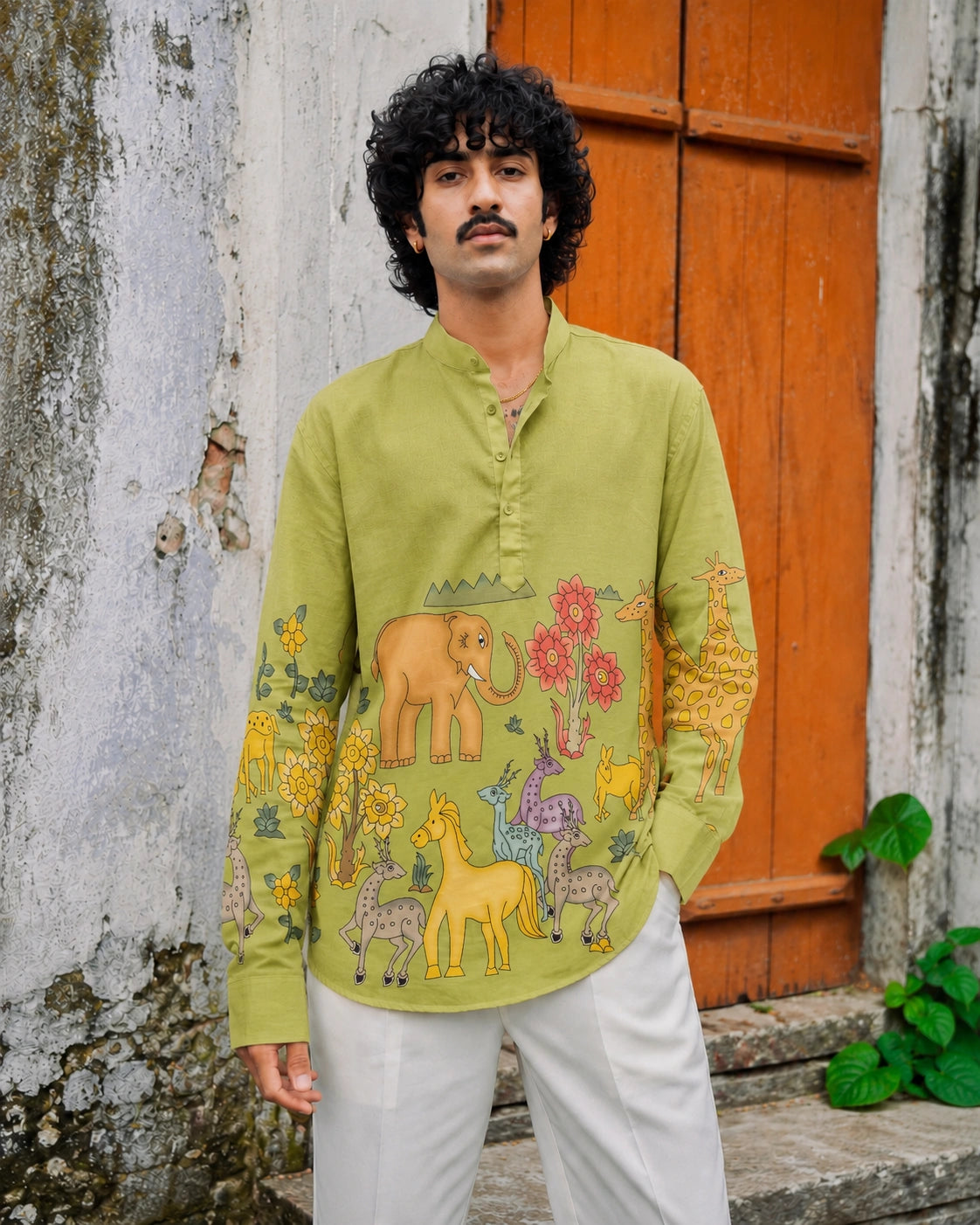Safari Meadow Kurta Shirt