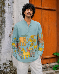 Aqua Jungle Kurta Shirt