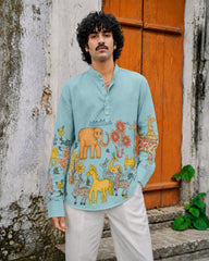 Aqua Jungle Kurta Shirt