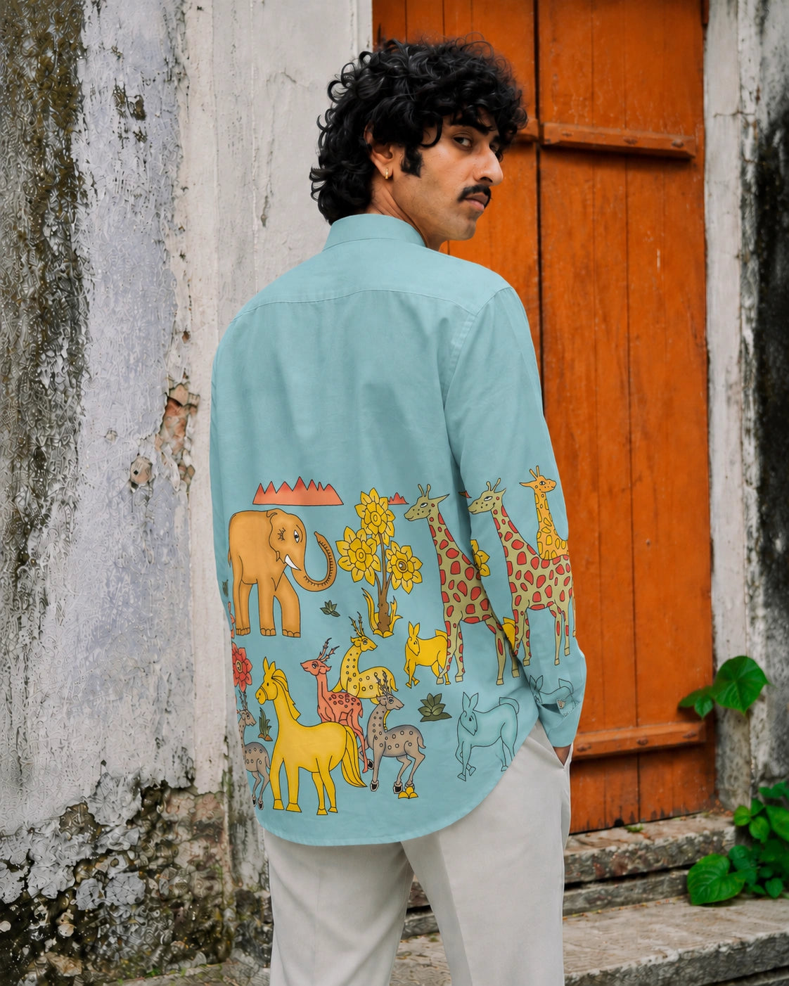 Aqua Jungle Kurta Shirt