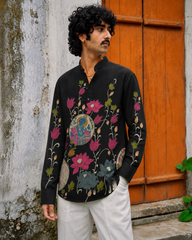 Madhav Noir Kurta Shirt