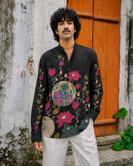 Madhav Noir Kurta Shirt